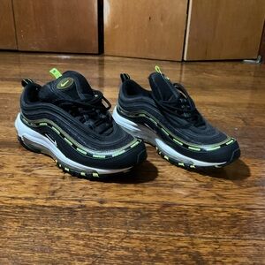 SOLD! Black and green Nike Air Max trainers